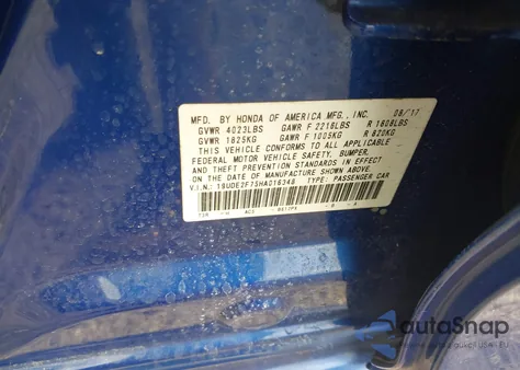 2017 Acura Ilx Premium Package/Technology Plus Package z USA, uszkodzony, nr VIN 19UDE2F75HA016348